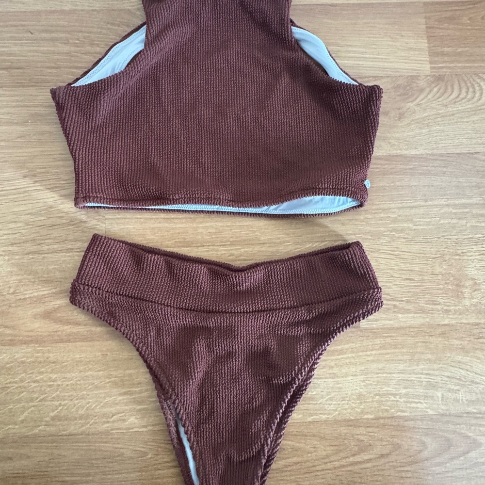 Free People Brown Bikini Set